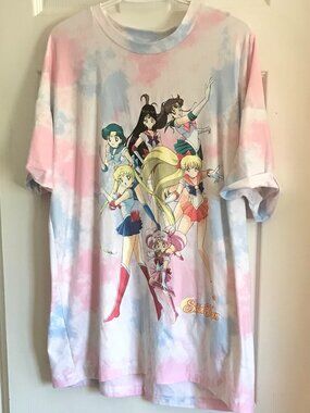 Sailor Moon T-Shirt NEW L/XL Pastel Tie Dye